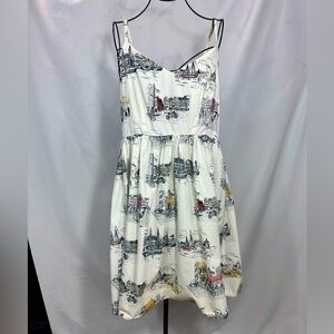 Yumi city printed fit and flare mini dress size 10